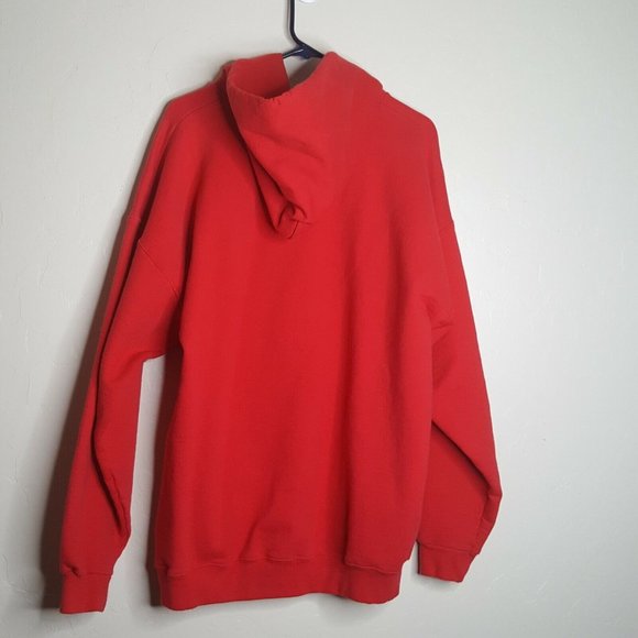 Hanes Nebraska Cornhuskers NCAA Football Hooded Sweatshirt Mens Size XL Red - Picture 3 of 4